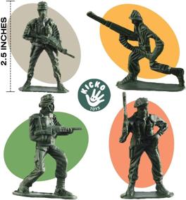 img 1 attached to 👧 Kicko Army Toy Soldiers Action Figures - Assorted - 144 Pack Deluxe - Perfect for Children, Boys, Girls, Party Favors & Parties!