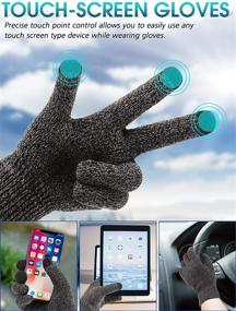 img 2 attached to Piece Winter Beanie Touchscreen Gloves Women's Accessories in Scarves & Wraps