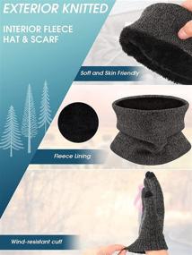 img 3 attached to Piece Winter Beanie Touchscreen Gloves Women's Accessories in Scarves & Wraps