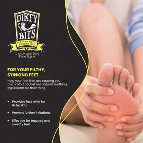 img 1 attached to 👣 Extra Strength Dirty Bits Natural Foot Balm with Lemon and Tea Tree Oil - Fast Acting Relief for Itchy Feet, Toenails, Heels, and Cracked Feet. Ideal Foot Care for Athletes - Topical Ultra Care