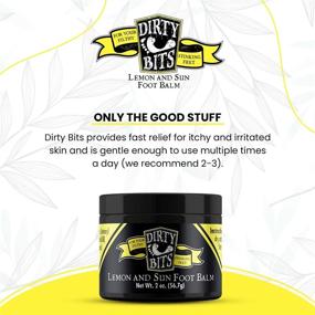 img 2 attached to 👣 Extra Strength Dirty Bits Natural Foot Balm with Lemon and Tea Tree Oil - Fast Acting Relief for Itchy Feet, Toenails, Heels, and Cracked Feet. Ideal Foot Care for Athletes - Topical Ultra Care