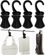 organize with ease: neartfreak 4 pack plastic hanging accessory hook clips for efficient closet storage and travel organization logo
