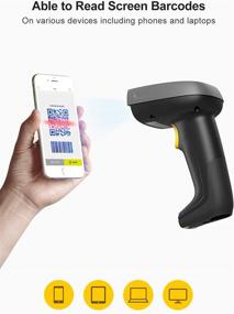 img 2 attached to 📱 Advanced Inateck Barcode Scanner: Wireless, Bluetooth, Smart Base, 2D, Read Screen - BCST-52 Black