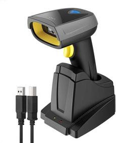 img 4 attached to 📱 Advanced Inateck Barcode Scanner: Wireless, Bluetooth, Smart Base, 2D, Read Screen - BCST-52 Black