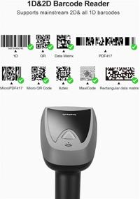 img 3 attached to 📱 Advanced Inateck Barcode Scanner: Wireless, Bluetooth, Smart Base, 2D, Read Screen - BCST-52 Black