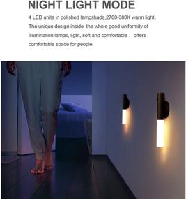 img 3 attached to 🔦 FR.Tooc Motion Sensor Night Light, Smart LED Light with 4M Sensing Distance – Portable and Stickable for Bedroom, Hallway, Stairway, Children's Room, and More – High-Grade Solid Wood Glass Material