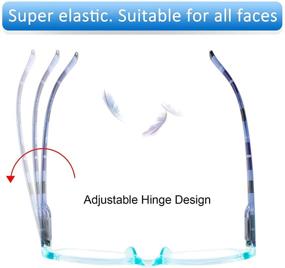 img 1 attached to 👓 4-Pack Reading Glasses with Blue Light Blocking Readers for Men and Women - High-Quality Fashion Eyeglasses with Spring Hinge
