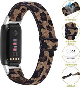 img 1 attached to Улучшите свой Fitbit Luxe с Mtozon регулируемыми эластичными браслетами: идеальная замена тянущихся нейлоновых петель, дружелюбных к коже запястья для женщин и мужчин