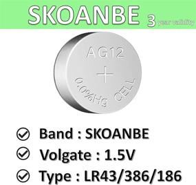 img 2 attached to Набор батареек SKOANBE LR43 кнопочного типа