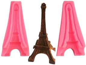 img 2 attached to 🍰 3D Paris Eiffel Tower Cake Fondant Mold Set for Versatile Cake Decorating & Polymer Clay Crafting