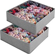 fabric drawer organizers for clothing - socks organizer and dresser drawer organizers 2 set for underwear drawer – ideal underwear drawer organizer for women логотип