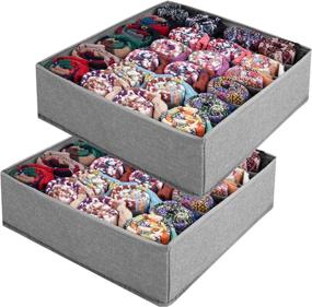 img 4 attached to Fabric Drawer Organizers for Clothing - Socks Organizer and Dresser Drawer Organizers 2 Set for Underwear Drawer – Ideal Underwear Drawer Organizer for Women