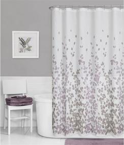 img 3 attached to 💜 Maytex Sylvia Printed Faux Silk Fabric Shower Curtain in Purple - 70x72 Inches: Elegant & Durable Bathroom Decor