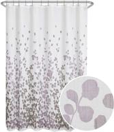 💜 maytex sylvia printed faux silk fabric shower curtain in purple - 70x72 inches: elegant & durable bathroom decor logo
