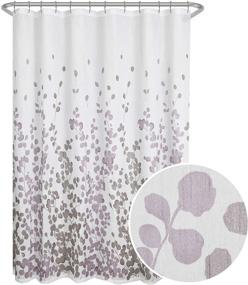 img 4 attached to 💜 Maytex Sylvia Printed Faux Silk Fabric Shower Curtain in Purple - 70x72 Inches: Elegant & Durable Bathroom Decor
