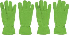 img 4 attached to Toddler Kids Winter Gloves Fleece Availble Boys' Accessories at Cold Weather