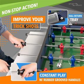 img 2 attached to 🎮 Sport Squad FX40 40” Table Top Foosball Table: A Compact Mini Tabletop Soccer Game for Adults and Kids"