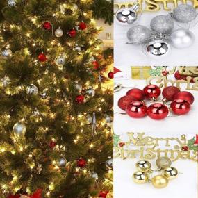 img 2 attached to 🎄 DatingDay 144pcs Shatterproof Christmas Balls - Vibrant Decorations for Xmas Trees, Weddings, and Home Décor in Multicolor