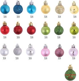 img 3 attached to 🎄 DatingDay 144pcs Shatterproof Christmas Balls - Vibrant Decorations for Xmas Trees, Weddings, and Home Décor in Multicolor