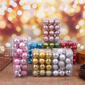 img 1 attached to 🎄 DatingDay 144pcs Shatterproof Christmas Balls - Vibrant Decorations for Xmas Trees, Weddings, and Home Décor in Multicolor