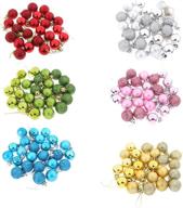 🎄 datingday 144pcs shatterproof christmas balls - vibrant decorations for xmas trees, weddings, and home décor in multicolor logo