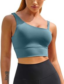 img 4 attached to MELYUM Shoulder Longline Workout Asymmetrical Outdoor Recreation and Outdoor Clothing