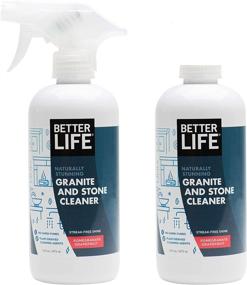 img 4 attached to 🧴 Pack of 2, Better Life Natural Granite and Stone Cleaner, Pomegranate Grapefruit - 16 fl oz