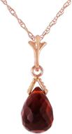 gg 2.5 carat 14k solid rose gold necklace with natural briolette garnet pendant from galaxy gold logo