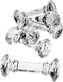 img 1 attached to 💎 Godinger Crystal Dumbbell Knife Rests: Set of 6 - Elegant & Functional Table Accessories