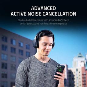 img 2 attached to 🎧 Razer Opus Active Noise Cancelling ANC Wireless Headphones - THX Audio Tuning, 25 Hour Battery, Bluetooth & 3.5mm Jack Compatibility, Auto Play/Auto Pause, Carrying Case, Midnight Blue
