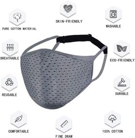 img 2 attached to YUESUO Adjustable Sport Mask - Custom Fit with Adjustable Strap, Breathable Fabric Face Cover, Reusable & Machine Washable, Multi-Layer Design