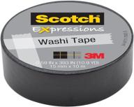 3m black washi tape c314-blk, 0.59-inch x 393-inch logo