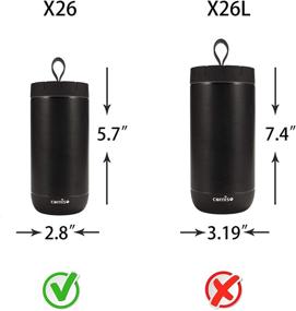 img 1 attached to Жесткий чехол co2crea в замену для водонепроницаемых Bluetooth-колонок COMISO: уличный портативный беспроводный динамик - чёрный чехол + голубой внутри