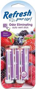 img 1 attached to 🚗 Enhance Your Driving Experience! E300908500 Auto Vent Stick, Mixed Berries, 4-Count Pack