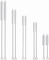 🧹 afuufa multiple size straw cleaner brush set - 12”, 10”, 9”, 8”, 5” – pipe tube cleaner with stainless steel handle logo