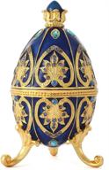 qifu enamelled faberge egg style jewelry trinket box - unique home decor gift логотип