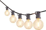 jmjx light 50ft led outdoor string patio lights с 50 лампочками edison g40 (1 запасная) водонепроницаемый, подключаемый для бара, кафе, балкона, украшения для вечеринки на заднем дворе логотип