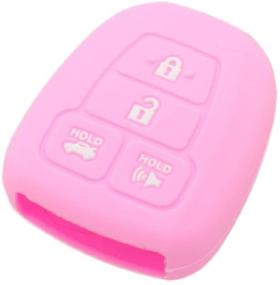 img 4 attached to 🔑 SEGADEN Silicone Cover Protector Case Skin Sleeve for TOYOTA 4 Button Remote Key Fob CV2407 - Pink