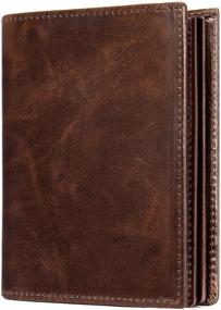 img 4 attached to 🧳 High Capacity Vertical Leather Bifold Wallet