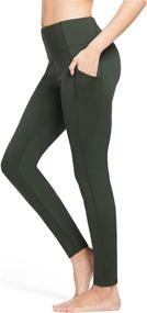 img 1 attached to 🩳 BALEAF Women's Fleece Lined Winter Leggings High Waist Thermal Yoga Pants with Pockets