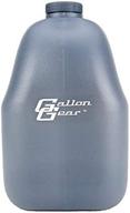 gallon gear 1 gallon large water bottle - bpa free plastic, reusable water jug - hydration bottle for men and women - gym, sports, training & fitness (grey) logo