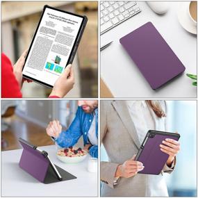 img 1 attached to 📱 Soke Galaxy Tab A7 Lite Case 2021 8.7 Inch: Premium Shock Proof Stand Folio Case with Multi-Viewing Angles - Purple (SM-T225/T220/T227)