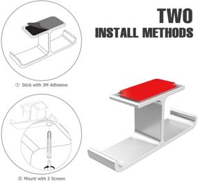 img 1 attached to 🎧 APPHOME [Улучшенная версия] Подставка для наушников с крюком - Алюминиевый наклейка под столом для крепления двух гарнитур - Геймерские аксессуары для всех наушников, серебряный - Повышенная оптимизация поисковой системы