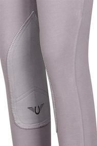 img 1 attached to 🐴 TuffRider Kid's Whimsical Horse Embroidered Pull-On Jods: Stylish and Durable Riding Pants for Young Equestrians