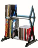 📀 atlantic mitsu 2-tier media rack - holds 52 cds or 36 dvds/blurays/games - clear smoke finish, pn64835193 logo