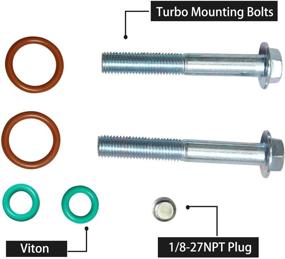 img 1 attached to 🚀 Enhance Performance with BLACKHORSE-RACING Turbo Pedestal and Exhaust Housing for 1999.5-2003 Ford 7.3 Powerstroke Diesel: Includes Bolts!