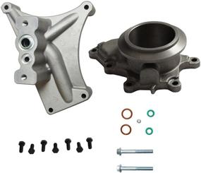 img 4 attached to 🚀 Enhance Performance with BLACKHORSE-RACING Turbo Pedestal and Exhaust Housing for 1999.5-2003 Ford 7.3 Powerstroke Diesel: Includes Bolts!