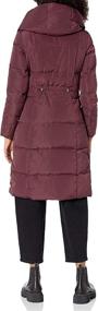 img 1 attached to Stay Warm in Style: Cole Haan Women's Taffeta Down Coat With Bib Front and Dramatic Hood