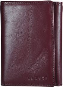 img 4 attached to Banuce Genuine Leather Trifold Women's Handbags & Wallets with Grains