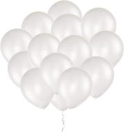 100-pack of eshanmu white pearlized latex balloons, 12-inch logo